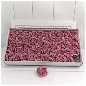 Мыльные розы цвет "лиловые", набор 50шт. 5,5*4см