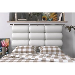 Набивное изголовье-подушка для кровати Mr. Mattress Soft XL 120x20 White с креплением
