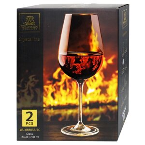 Набор бокалов для красного вина Wilmax Cristalline, 700мл х 2шт