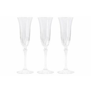 Набор бокалов для шампанского Le Stelle "Gemma Sivigli", 6шт, хрустальное стекло, 150мл