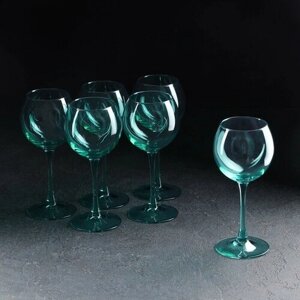 Набор бокалов для вина "Волна", стеклянный, 350 мл, набор 6 шт 9621792