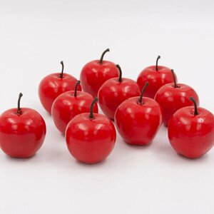 Набор искусственных мини яблок красных 5 см, 30 шт муляж
