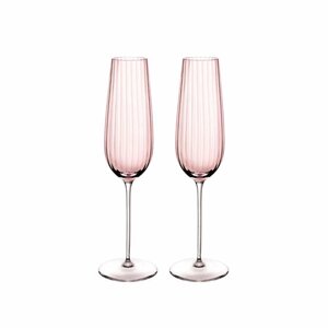 Набор из 2-х хрустальных фужеров для шампанского Dusty Rose, 200 мл, розовый, серия Round Up, Nude Glass, ND32007_1204820