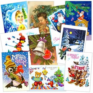 Набор открыток СССР Новый год №6