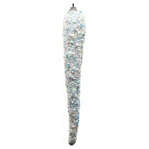 Набор сосулек пластик, белый с серебряными и голубыми блёстками, 17 см (3 шт. Peha Magic