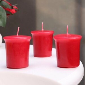 Набор свечей ароматических "Cherry Blossom", вишнёвый цвет, 3 шт, 5х4,5 см