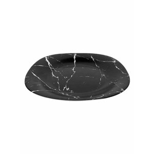 Набор тарелок плоских 6 шт. 26,5х26,5см, h=25мм, черный мрамор