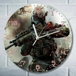 Настенные часы УФ с рисунком игры Call Of Duty Black Ops 2 - 4526