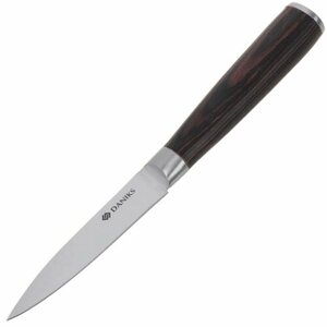 Нож кухонный Daniks, Madera, для овощей, нерж сталь, 9 см, рук пласт, JA20201783-5