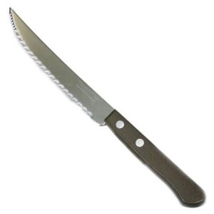 Нож кухонный Tramontina, Universal, для стейка, нержавеющая сталь, 12.5 см, рукоятка дерево, 22271/205-TR
