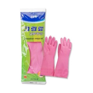 Перчатки Clean Wrap из латекса укороченные, 1 пара, размер L, цвет розовый
