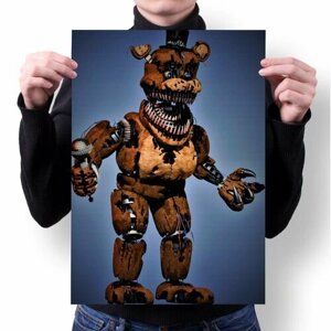 Плакат 5 Ночей с Фредди, Five Nights at Freddy"s, фнаф, Аниматроники №61, А2