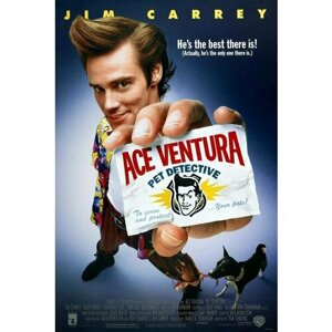 Плакат, постер на бумаге Эйс Вентура: Розыск домашних животных (Ace Ventura: Pet Detective, 1994г). Размер 30 х 42 см