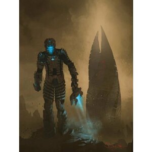 Плакат, постер на холсте Dead Space/игровые/игра/компьютерные герои персонажи. Размер 30 на 42 см