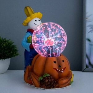 Плазменный шар "Хэллоуин" цветной 15х17х22 см
