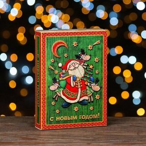Подарочная коробка Книга Дед Мороз, 15,8 х 4 х 22 см 5 шт