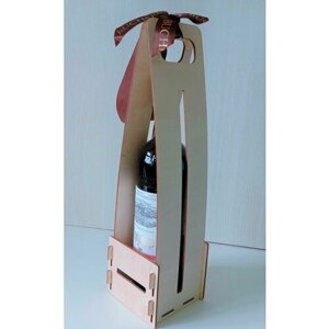 Подарочная упаковка для бутылки вина "Корзинка", Заготовка для творчества.