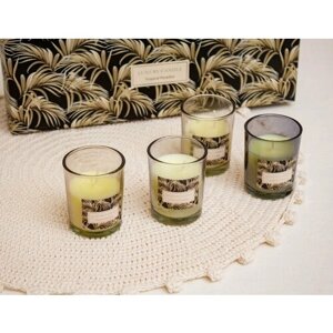 Подарочный набор ароматических свечей LUXURY - TROPICAL PARADISE, 6 см, 4 шт, Koopman International ACC690060-3