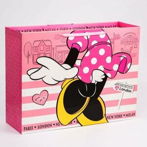 Подарочный пакет Disney ламинированный, горизонтальный, "Минни", Минни Маус, 61х46х20 см