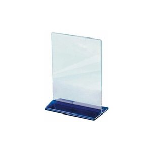 Подставка настольная для меню А4 TABL 215х95х310мм, пластик, синее основание