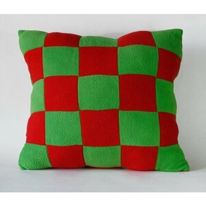 Подушка декоративная Magic Bear Toys квадратная, цвет красно-зеленый 40 см.