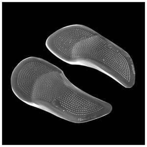 Полустельки для обуви, на клеевой основе, силиконовые, 12,5 6,4 см, пара, цвет прозрачный