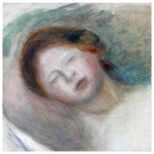 Репродукция на холсте Портрет девушки №6 Ренуар Пьер 40см. x 40см.