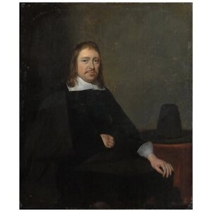 Репродукция на холсте Портрет сидящего человека Терборх Герард 40см. x 48см.