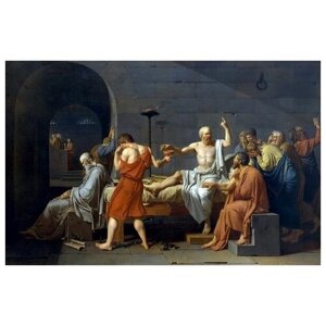 Репродукция на холсте Смерть Сократа (The Death of Socrates) Давид Жак-Луи 46см. x 30см.