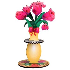Салфетница Дарим красиво Цветы в вазе разноцветный