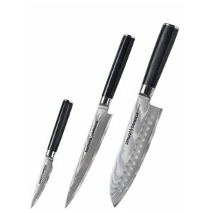 SD-10,23,94 набор из 3 ножей овощной, универсальный, сантоку
