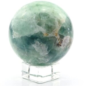 Шар из камня флюорит (зеленый), диаметр 73мм РадугаКамня