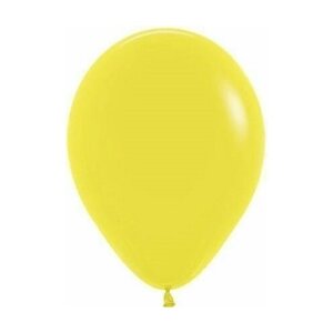 Шарики воздушные (12'30 см) Желтый (020), пастель, 12 шт. набор шаров на праздник