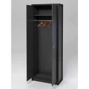 Шкаф офисный для одежды ШО-31 "стронг" в стиле лофт, Черный 71 x 37 x 192 см