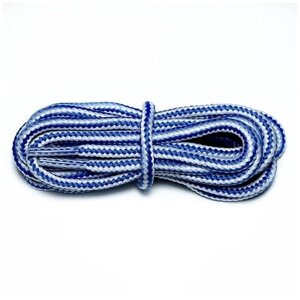 Шнурки LENKO полосатые белые с синим 120 см
