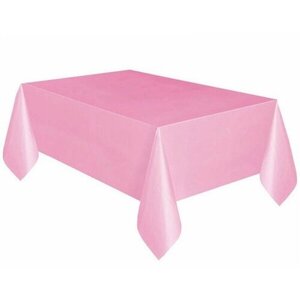 Скатерть "Праздничный стол" одноразовая пвх, цвет светло-розовый, 137х183 см