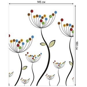 Скатерть прямоугольная JoyArty "Абстрактное цветение" из сатена, 180x145 см