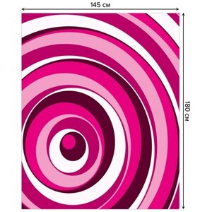 Скатерть прямоугольная JoyArty "Гипноз кругов" из сатена, 180x145 см