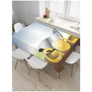 Скатерть прямоугольная JoyArty на кухонный стол "Игра в гольф" из оксфорда, 180x145 см