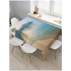 Скатерть прямоугольная JoyArty на кухонный стол "Карибский берег" из оксфорда, 180x145 см