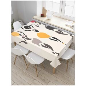 Скатерть прямоугольная JoyArty на кухонный стол "Красочная Африка" из оксфорда, 120x145 см
