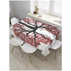 Скатерть прямоугольная JoyArty на кухонный стол "Легкие природы" из оксфорда, 180x145 см