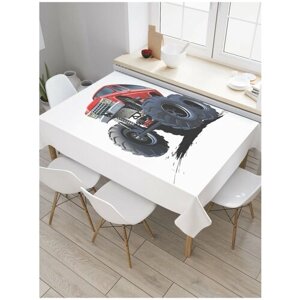 Скатерть прямоугольная JoyArty на кухонный стол "Минивен Монс-трек" из оксфорда, 120x145 см