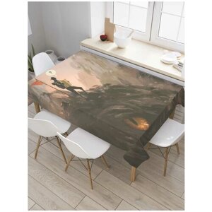 Скатерть прямоугольная JoyArty на кухонный стол "Мир фантазий" из оксфорда, 120x145 см