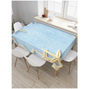 Скатерть прямоугольная JoyArty на кухонный стол "Морской столик" из оксфорда, 180x145 см