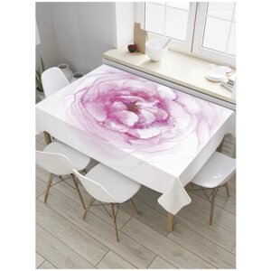Скатерть прямоугольная JoyArty на кухонный стол "Нежный бутон розы" из оксфорда, 120x145 см
