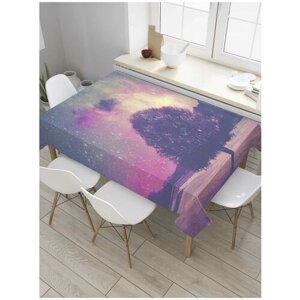 Скатерть прямоугольная JoyArty на кухонный стол "Ночное сияние" из оксфорда, 120x145 см