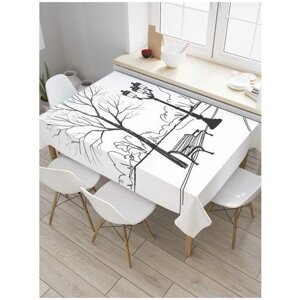 Скатерть прямоугольная JoyArty на кухонный стол "Однотонный парк" из оксфорда, 120x145 см