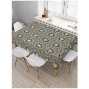 Скатерть прямоугольная JoyArty на кухонный стол "Орнаменты стимпанк" из оксфорда, 180x145 см