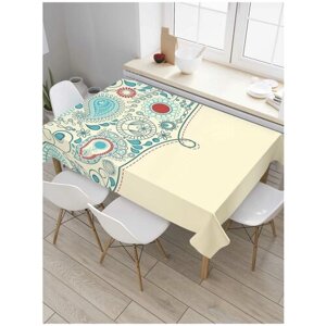 Скатерть прямоугольная JoyArty на кухонный стол "Петля на узоре" из оксфорда, 180x145 см